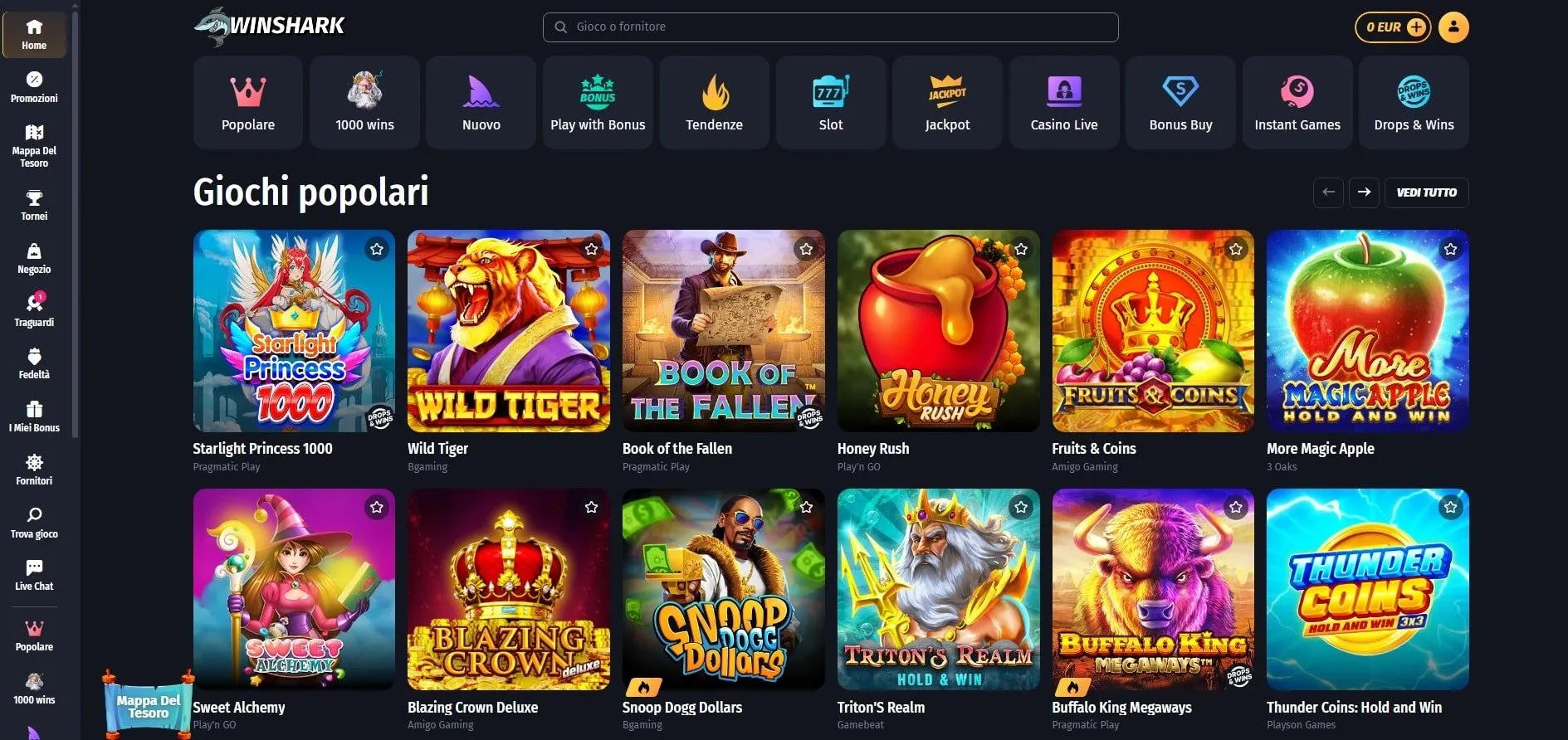 Winshark Casino Non AAMS